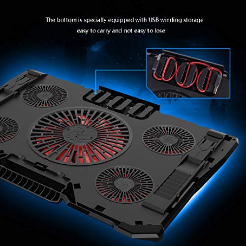 FABAX-Laptop-Cooler-Gaming-Notebook-Cooler-12-17-Inches-Laptop-Cooler-Cooling-Pad-Dual-USB-20-Ports-Portable-4-Angle-Adjustable-Office-Notebook-Cooler-Color-Black-Red