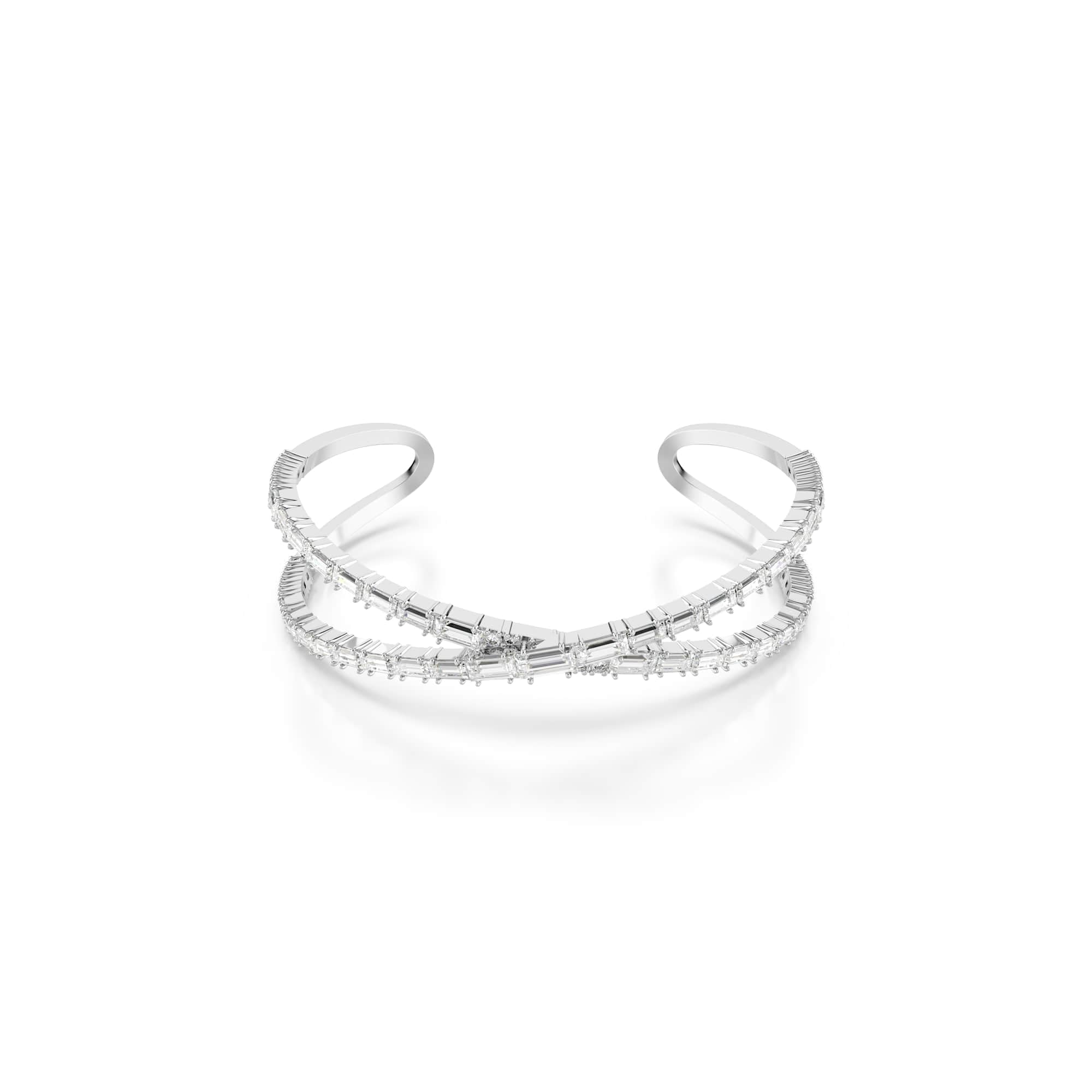 Swarovski Hyperbola Cuff Bracelet Infinity Silver Rhodium Plated Medium 5677626