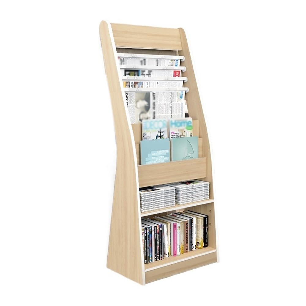LJHFG63KUYT Newspaper Stand Floor-standing Newspaper Rack Information Floor Book and Brochure Display Magazine Literature Rack