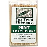 Tea Tree Therapy, Toothpicks Mint Tea Tree, 100 Count