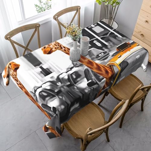 JaoXer Nappe rectangulaire imprimée girafe à New York – Lavable, décoration de cuisine...