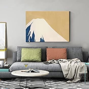 Amazon｜富士山の油絵 ヴィンテージ風景画 日本の壁画 水墨画