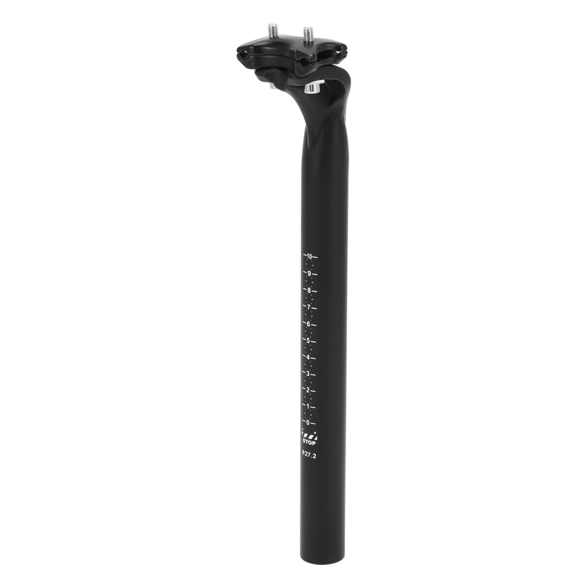 RATCHROLL 1 Pc Universal Bike Seat Posts Adjustable with Fixing Clip 27.2x300mm Bike Saddle Post Seat Tube Matte Black Carbon Fiber