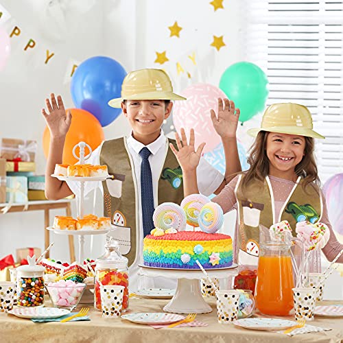 Geyoga 24 Pieces Kids Safari Party Dress Up Set Including 8 Safari Hats, 8 Adventure Vests And 8 Tote Bags For Jungle Zoo Explorer Party Costume And Young Birthday Autumn Outing Halloween Party Favor #TOP4