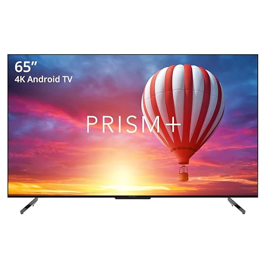 PRISM+ Q65 PRO Quantum Edition | 4K Android TV | 65 inch | Dolby Atmos & Vision | Google Playstore | HDR10 | IPS Panel | ZeroBezel | 4K Netflix & YouTube | Quantum Colors | DTS TruSurround | Digital TV | WiFi