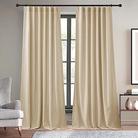 KGORGE Heavy Faux Linen Curtains Set Cover