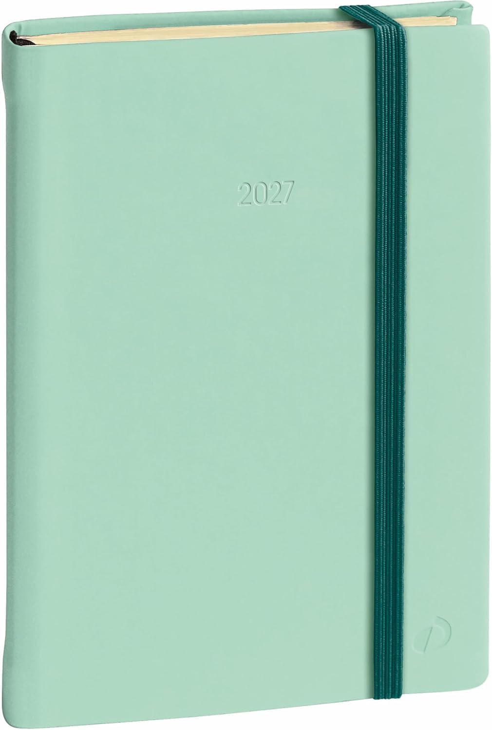 Quo Vadis – 1 Agenda semanal President Prestige WEEKLY SILK – Manta estampada – Color verde agua – Cierre elástico – Diciembre 2025 a Diciembre 2026 – Tamaño 21 x 27 cm