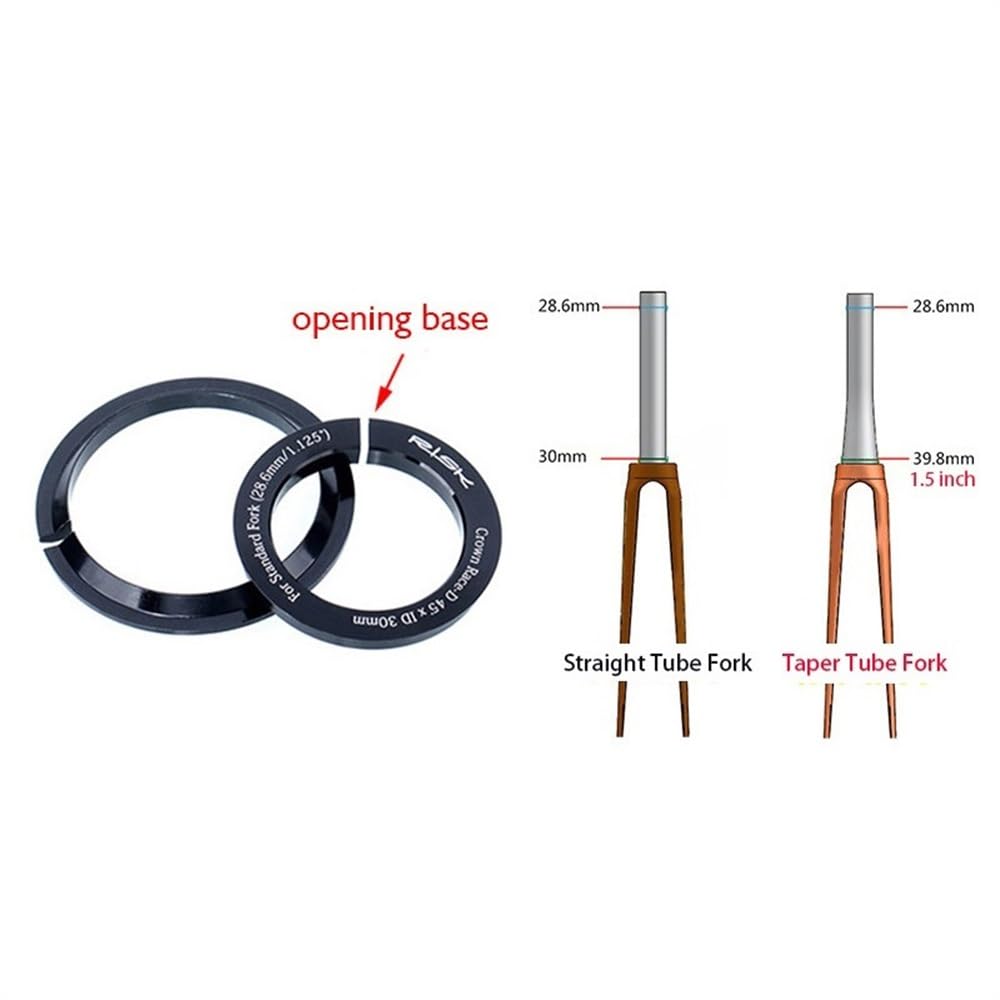 Serie Sterzo Cuffie MTB for Bicicletta da Strada 44mm 34/41/41.8/49.7/50.6/55/56mm for Bici 28.6mm 1 1/8 Dritto 1.25-1.5 "1 1/4-1/2 Forcella conica Serie Sterzo MTB(DH-506F 40-50.6mm)