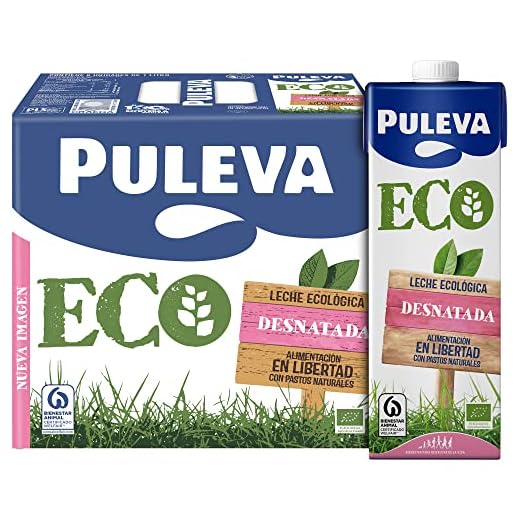 PULEVA Leche Ecológica Desnatada pack 6x1 lt.