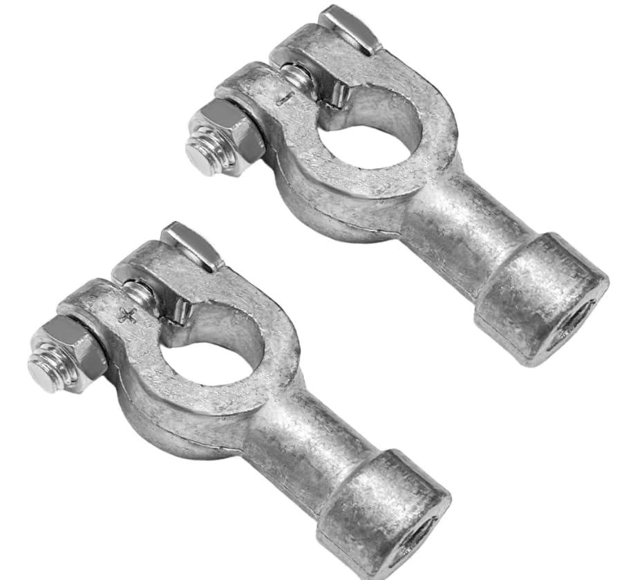 Positive and Negative Battery Top Post to Side Terminal Adapters Heavy Duty Top Post Conversion Battery Cable Ends Terminal Set for Car Truck Marine Boat Car Professional Cars Batterie Connector