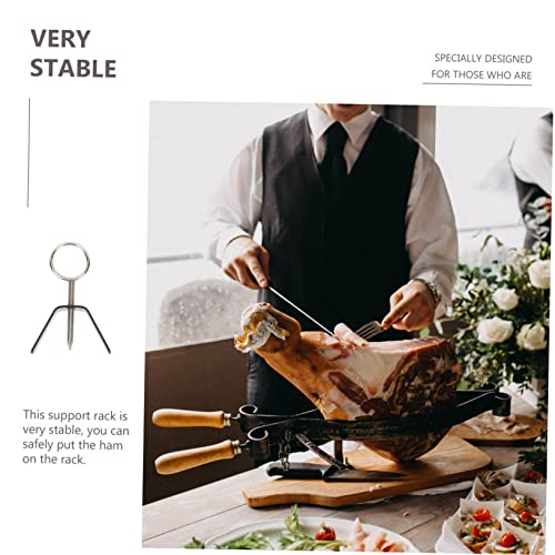 Zerodeko 2 Sets Ham Stand Household Tools Stand Up Chicken Roaster Ham Holder Serrano Restaurant Ham Holder Ham Rack Folding Bracket Ham Accessories Spanish Ham Fixing Holder Original #TOP4