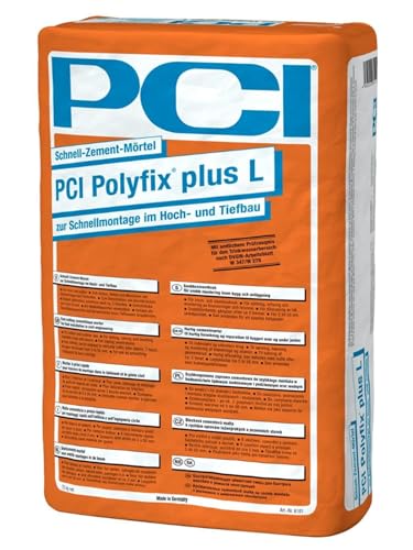 PCI Polyfix plus L 42 x 25 kg - Mortero de cemento rápido para montaje rápido en construcción y construcción civil