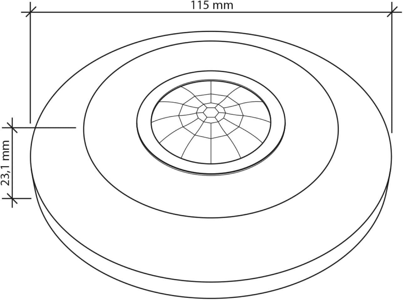 SEBSON Infrared Motion Sensor, Ceiling Surface Mounted Indoor, PIR Sensor, LED Suitable, Programmable, Range 6m / 360°, max. 2000/1000W, IP20, 3-Wire, white 8 51aVq8tXV L. AC SL1500