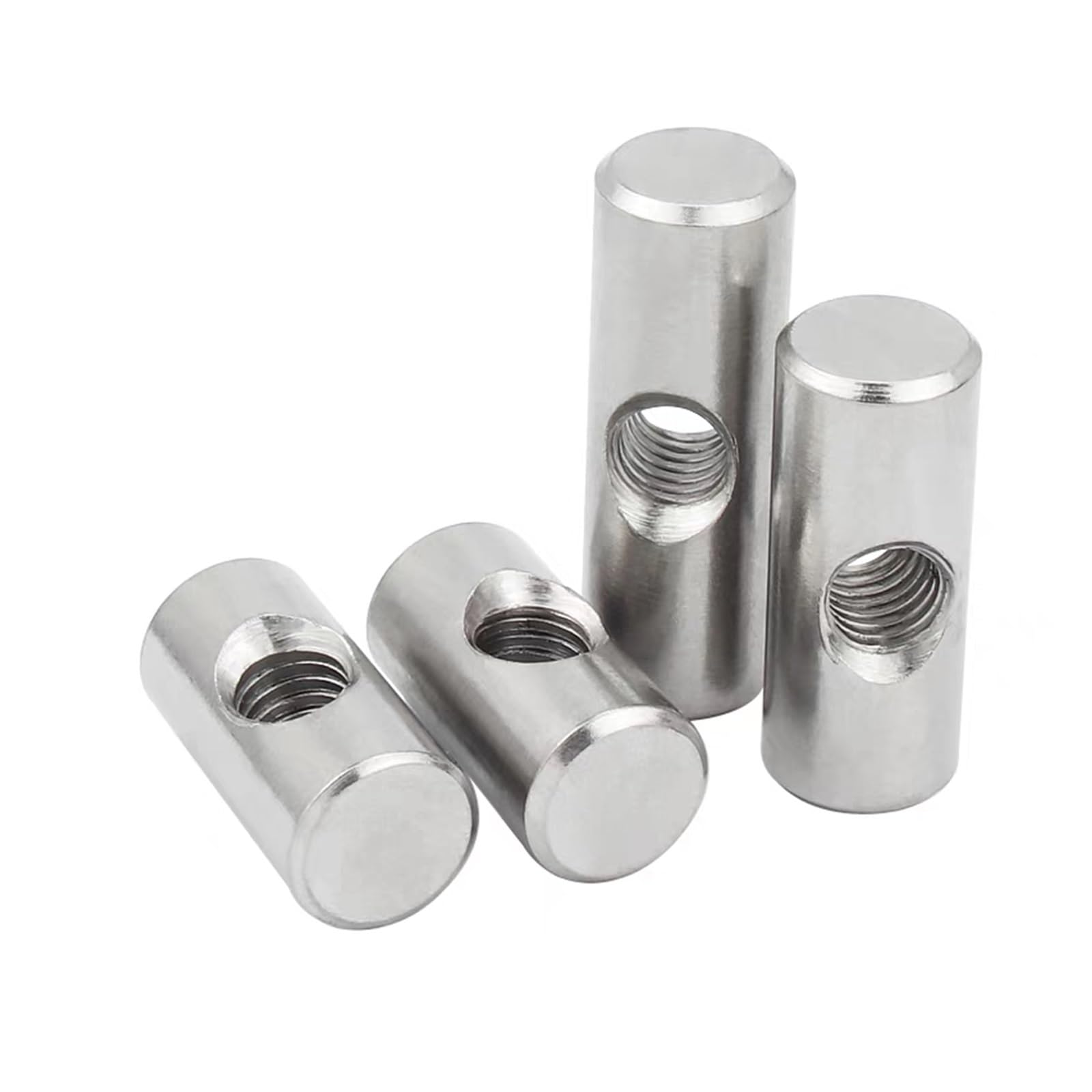 Tuerca de barril, 10 tornillos cilíndricos con pasador for madera, tuerca larga de bloqueo for muebles(M6x14 (OD10mm))