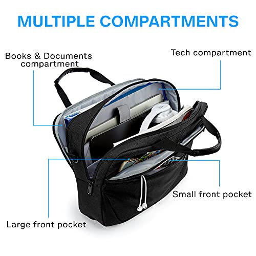 Image of BAGSMART Laptop Bag, 15.6 Inch Briefcase Men, Lockable Computer Bag Work Bag, Water-Repellent Shoulder Messenger Bag Travel Office Business, Black | Work Bag Water-Repellent Shoulder Messenger Bag Travel Office Business