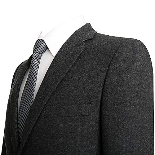 Men's Wool Blazer Sport Coat Classic Fit 2 Button Suit Jacket for Business Office Wedding Formal Event2