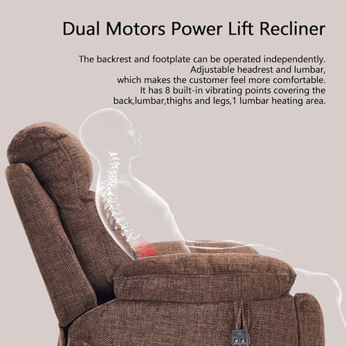 Sillón reclinable eléctrico con masaje y calor gris miniatura 4