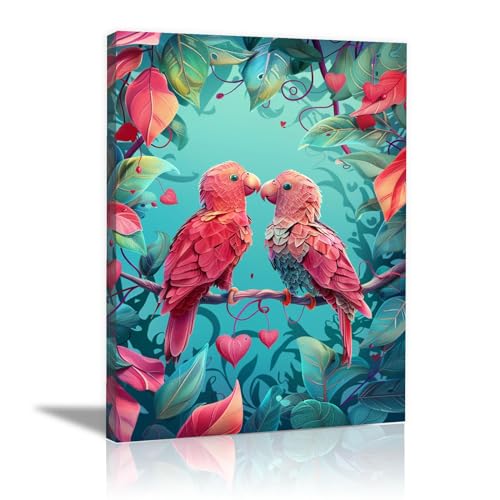 Tableau decoration murale animale WODJEM 50x70cm avec cadre noir