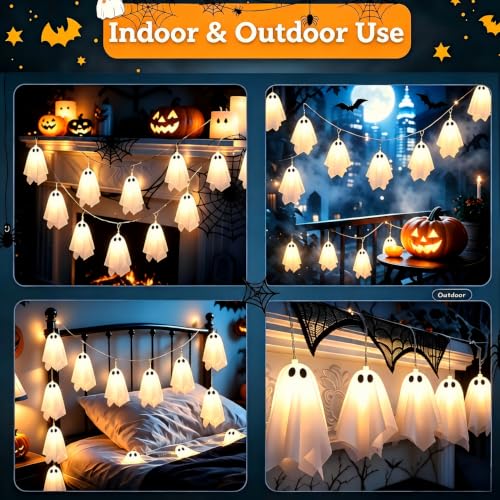 Solar Halloween Decorations Outdoor, Ghost Halloween Decor Lights - image 4