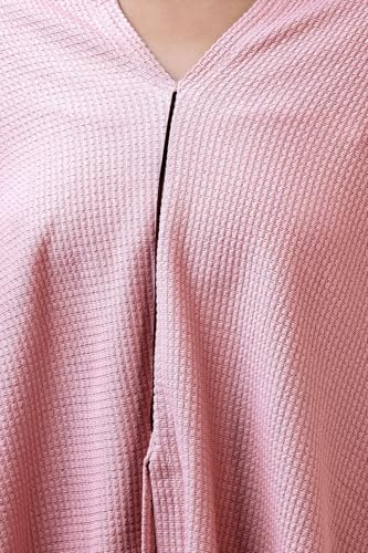 Image of Zelena Cotton Bamboo Blend Premium Nursing Cover for Breastfeeding | Breastfeeding Cover for Mothers | Feeding Shawl for Mother | Feeding Cloth | Breathable Nursing Covers | Poncho For Mom (Light Pink)