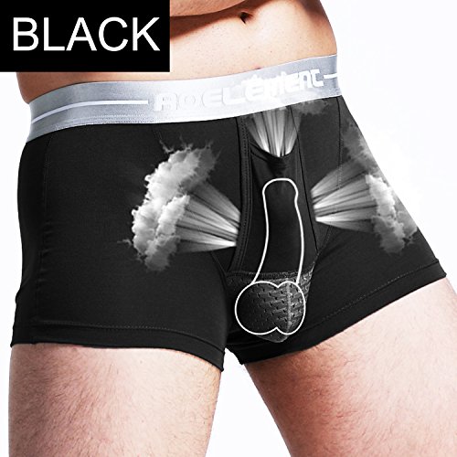 Ouruikia Men's Boxer Briefs Separate Pouch Modal Breathable Boxer Briefs Underwear with Functional Dual Fly2