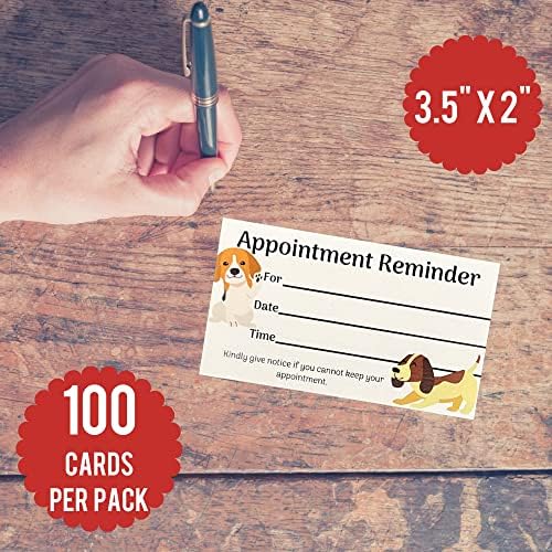 100 Grooming Appointment Reminder Cards - Veterinary Appointment Cards for Dog Groomers, Veterinarians, Vets Offices, Pet Hospital, Cat Sitter, Kennels, and Others image 5
