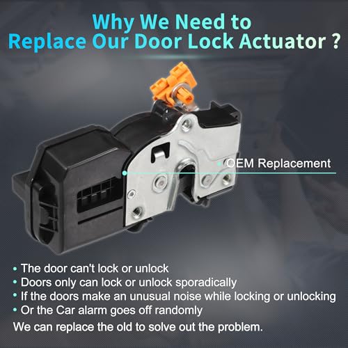 Image of X AUTOHAUX Replacement Front Right Passenger Side Power Door Lock Actuator Motor for Pontiac G5 2007-2010 for Chevrolet Cobalt 2005-2010 Door Latch Actuator Assembly Replace No.25938088 Black