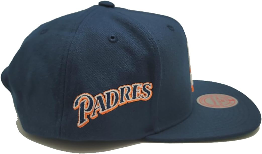 Mitchell & Ness San Diego Patdres New Evergreen Cooperstown Blue Orange Era Snapback Hat Cap