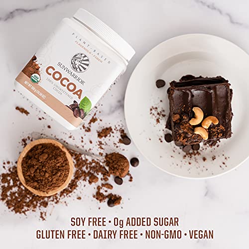 Cocoa Powder Unsweetened Organic Vegan For Baking And Smoothie Additive 300G Pantry Line By Sunwarrior #TOP4
