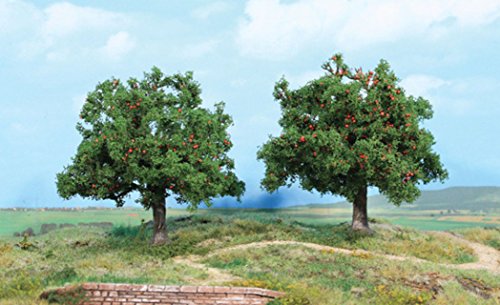 Pommiers multicolores Heki 1939 de 13 cm parfaits pour animer un paysage de campagne miniature