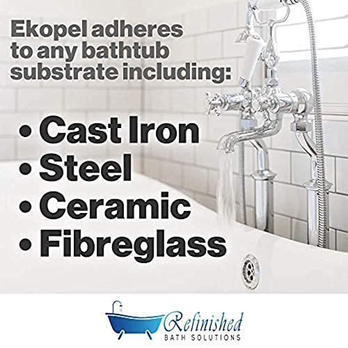 Ekopel 2K Bathtub Refinishing Kit - Odorless Diy Sink And Tub Reglazing Kit - 20X Thicker Than Other Refinishing Kits- No Peel Pour On Tub Coating - Bright Gloss Tub Coating Made In The Usa (2 Pack) #TOP2