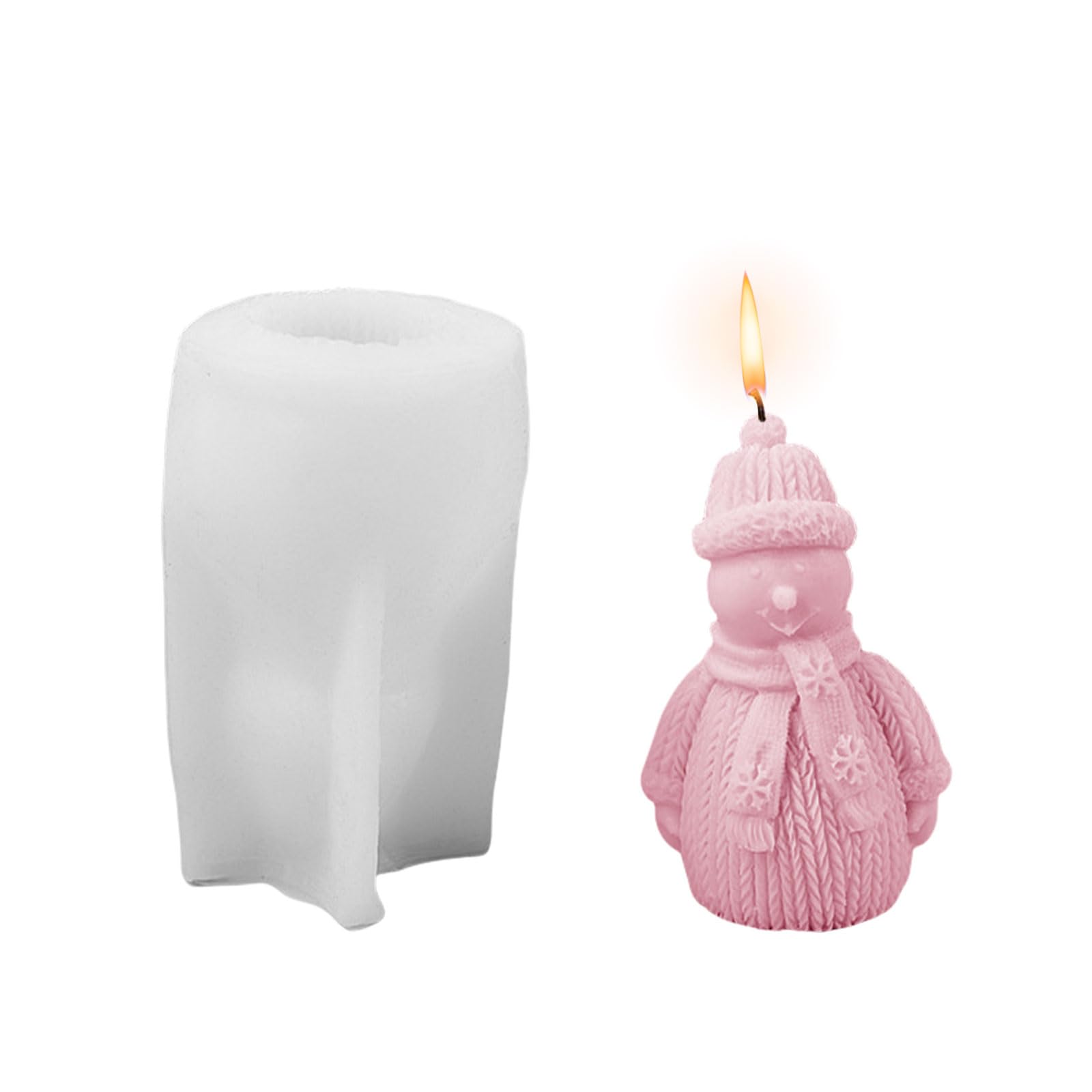 3D Christmas Snowman Candle Moulds