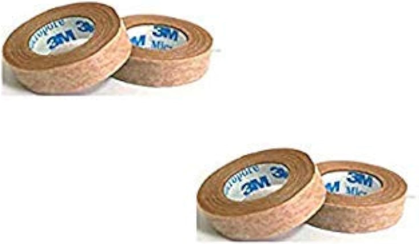 3M Micropore Tan Surgical Tape 0.5" Wide -2 Rolls (2 Pack)