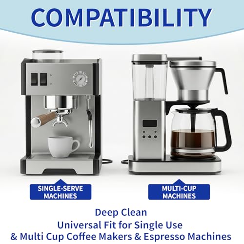 Image of Coffee Machine Cleaner & Descaler Tablets - 24 Pack, Compatible with Nespresso, Keurig, Ninja, DeLonghi, Miele, Breville, Philips & All Major Brands, for Coffee Maker Pot, Espresso & Drip Machines