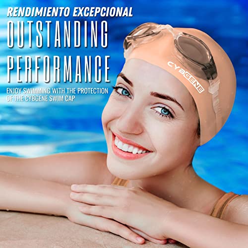 Bonnet de bain en silicone résistant et confortable pour cheveux longs - 6