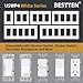 BESTTEN 2 Gang Screwless Wall Plate, 10 Pack, USWP4 Off White Series, Decorative Outlet Cover, H4.69” x W4.73”, Light Switch Cover, Double Gang Receptacle Face Plate