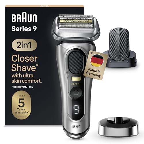 Braun Series 9 Pro+ Rasierer Herren Elektrisch, Elektrorasierer mit 5 Pro Rasierelementen,...