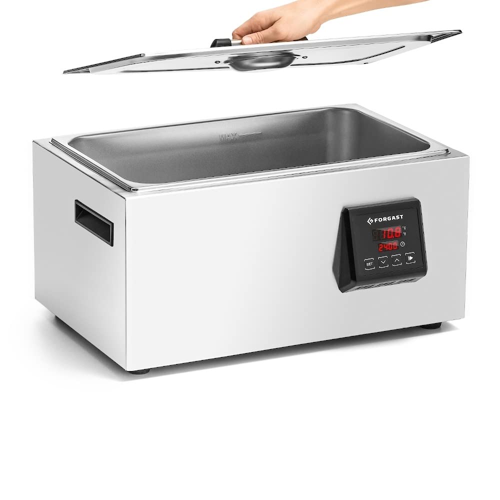 Sous Vide Roner Cucina Professionale, Circolatore Bagnomaria, Machina Sottovuoto, Slow Cooker, 28 Litri, per Cottura a Bassa Temperatura, 5-95 ºC, Potenza 1.5 kW, 230V