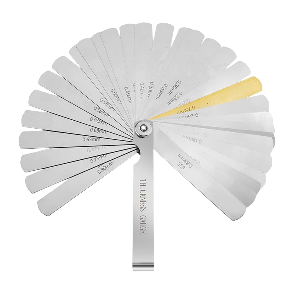 Gmbylby 32Pcs Cushion A Professional Multiple Thickness Feeler Gauge Set With Double Marking Suitable For Precise Task In Engineering