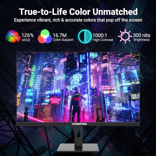 Image of XUNDEFINED 27 Inch 4K Gaming Monitor, Dual Mode UHD 144Hz & FHD 288Hz, Fast IPS PC Monitor, PIP /PBP, FreeSync /VRR, HDR, Tilt & Swivel & Height Adjustable, Built-in Speakers, HDMI 2.1 & DP 1.4