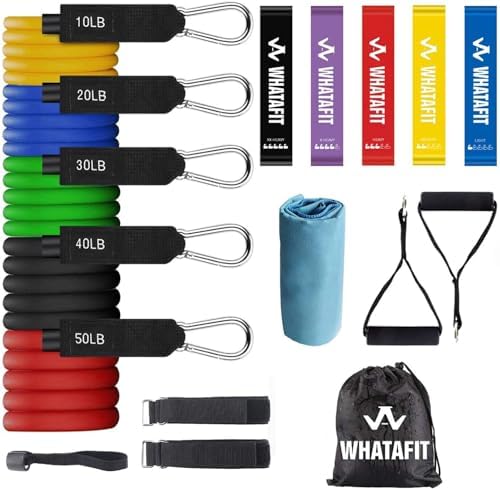 WHATAFIT Resistance Bands, Exercise Bands，Resistance Bands for Wo...