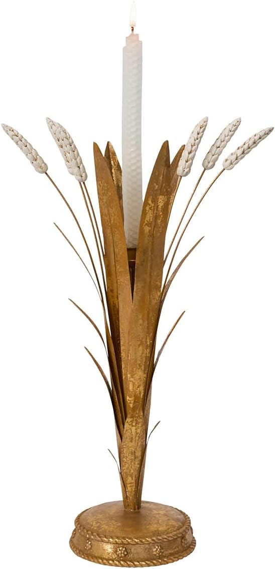 Juliska Forest Walk Wheat 17" Candlestick - Gold