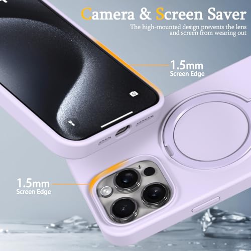 Coque iPhone 16 Pro Max antichoc violette compatible MagSafe avec béquille intégrée - 3