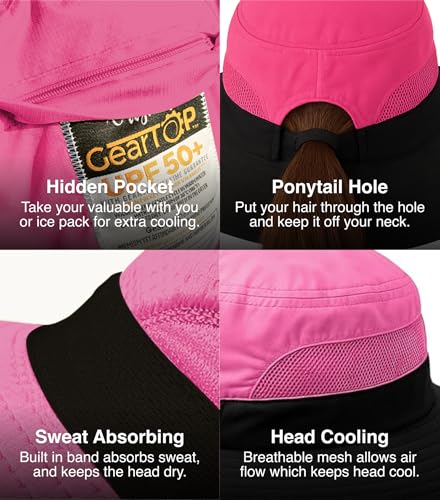 Image of GearTOP Safari Hat for Men Sun Hats for Women UV Protection UPF 50+ Fishing, Gardening, Hiking Hat (22-23 1 /2 inch)