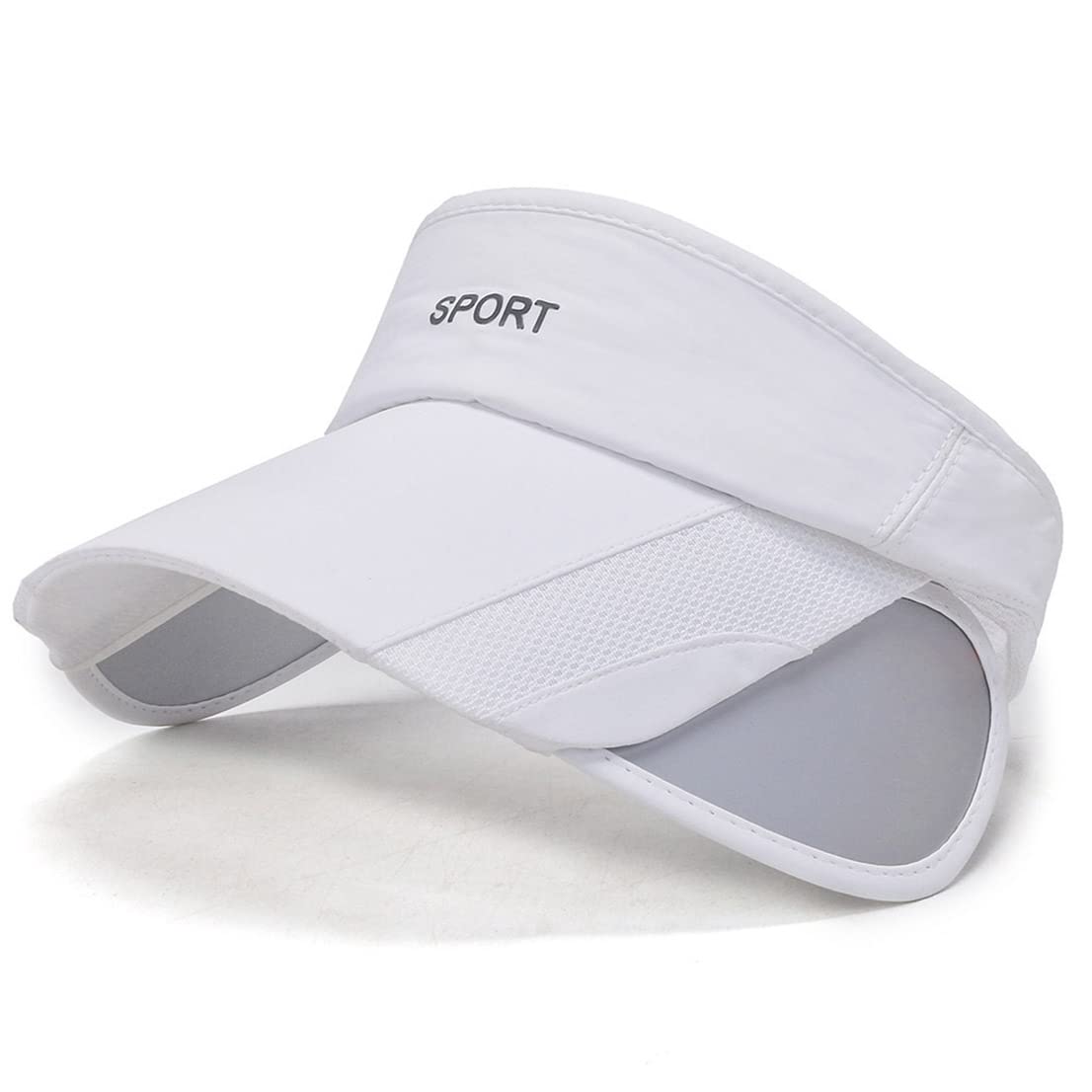 YAMEE Gorra con visera para mujer y hombre con ala ancha retráctil, visera unisex, sombrero de sol para mujer, sombrero de verano, sombrero de playa para tenis/golf/playa, protección UV