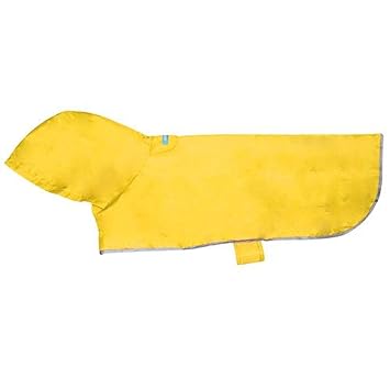 RC Pet Products Packable Dog Rain Poncho, Sunshine (Large)