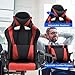 BestOffice Computer Executive Desk Office Chair with Lumbar Support Headrest For Women, Men, Red