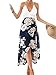 Famulily Women's V-Neck Lace Patchwork Irregular Hem Floral Maxi Dress Large