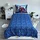 Jerry Fabrics Kinder Bettwäsche Set Wendebettwäsche Spider-Man City Spinnen Netze blau, Bezug Bettdecke 140x200 cm, Kopfkissenbezug 70x90 cm, 100% Baumwolle