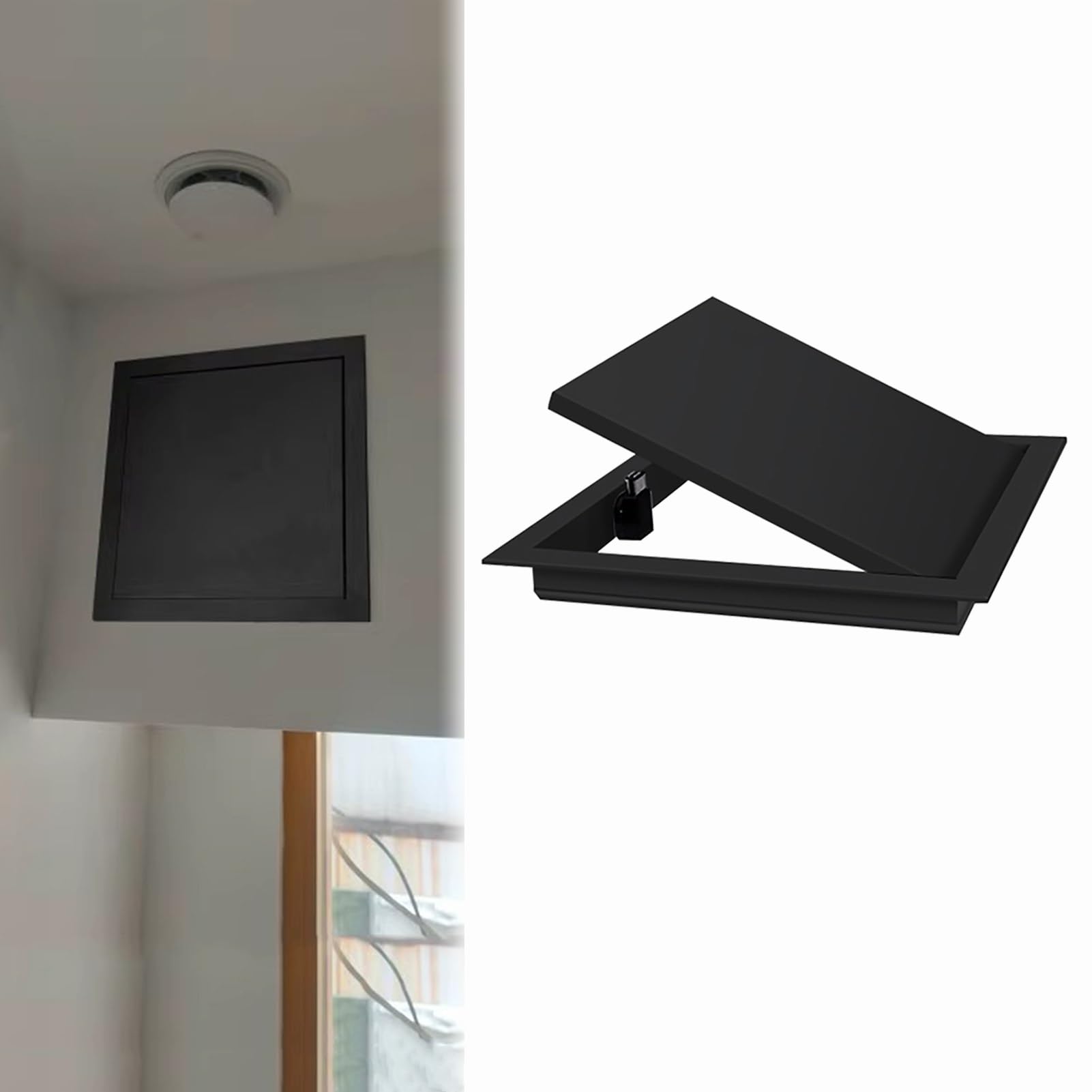 Panneau d'accès noir anti-humidité trappe de réparation facile en aluminium 50x30